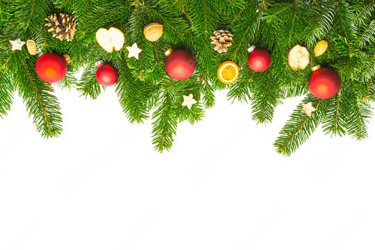 christmas decorations on pine branches  : Stock Photo or Stock Video Download rcfotostock photos, images and assets rcfotostock | RC Photo Stock.: