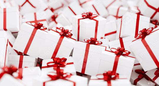Christmas Gift boxes with red ribbons  : Stock Photo or Stock Video Download rcfotostock photos, images and assets rcfotostock | RC Photo Stock.: