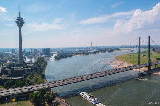 Cityscape of Dusseldorf over the Rhine river at summer  : Stock Photo or Stock Video Download rcfotostock photos, images and assets rcfotostock | RC Photo Stock.: