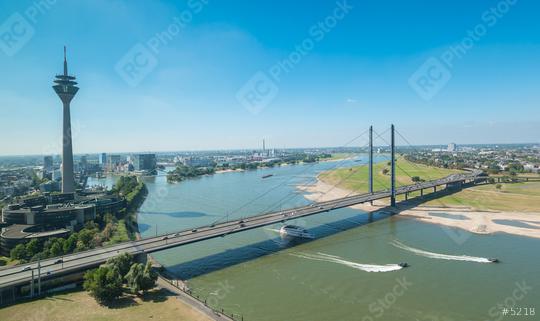 Cityscape view of Dusseldorf over the Rhine river  : Stock Photo or Stock Video Download rcfotostock photos, images and assets rcfotostock | RC-Photo-Stock.: