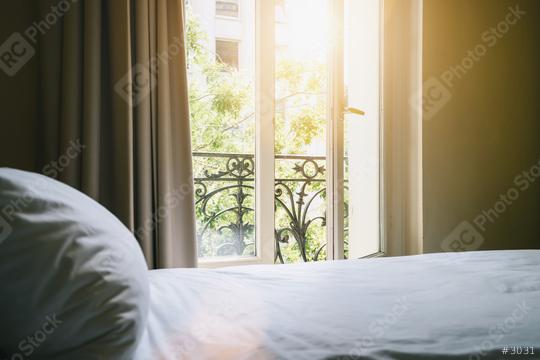 Classic bed in hotel room with a vintage look in paris  : Stock Photo or Stock Video Download rcfotostock photos, images and assets rcfotostock | RC Photo Stock.: