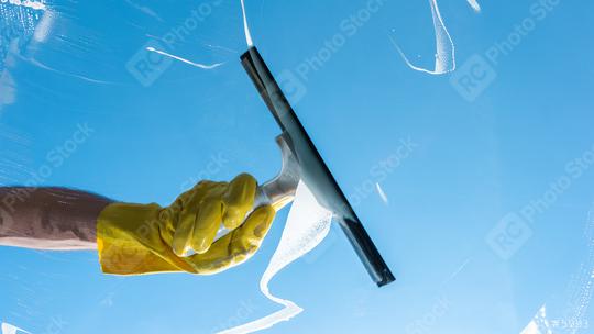 Cleaning conept - hand cleaning glass window  : Stock Photo or Stock Video Download rcfotostock photos, images and assets rcfotostock | RC Photo Stock.: