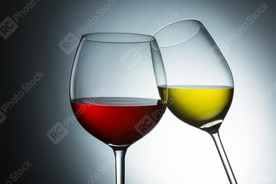 clink white and redwine glasses  : Stock Photo or Stock Video Download rcfotostock photos, images and assets rcfotostock | RC Photo Stock.: