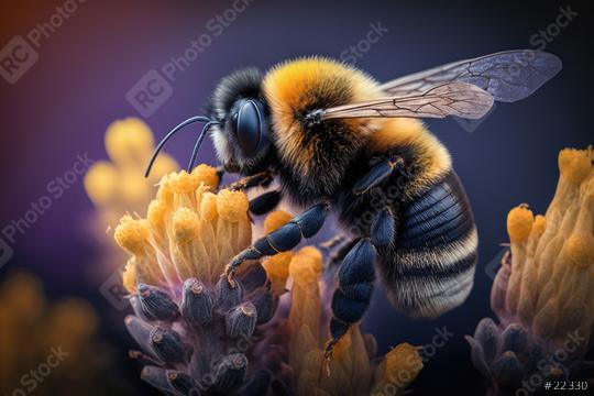 close up of a bee on a flower (Generative AI)  : Stock Photo or Stock Video Download rcfotostock photos, images and assets rcfotostock | RC Photo Stock.: