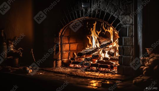 close up of burning fireplace at home (Generative AI)  : Stock Photo or Stock Video Download rcfotostock photos, images and assets rcfotostock | RC Photo Stock.: