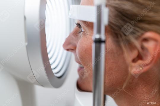 Close-up of a patient undergoing an eye examination with a keratograph or phoropter at the ophthalmology clinic. Close-up photo. Healthcare and medicine concept  : Stock Photo or Stock Video Download rcfotostock photos, images and assets rcfotostock | RC Photo Stock.: