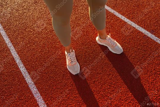 Close-up of female athlete