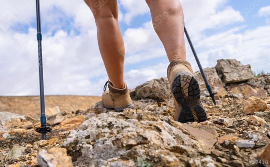 Close-up of hiker