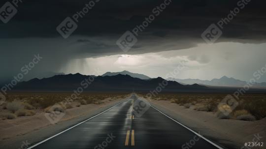 Cloudy Sky and Stormy Weather over Empty Road with Transportation Sign in Natural Landscape, generative AI  : Stock Photo or Stock Video Download rcfotostock photos, images and assets rcfotostock | RC Photo Stock.: