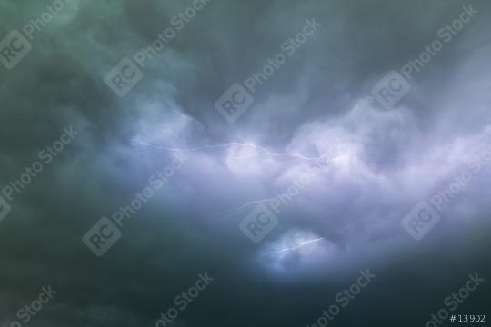 cloudy sky with thunderbolts  : Stock Photo or Stock Video Download rcfotostock photos, images and assets rcfotostock | RC Photo Stock.: