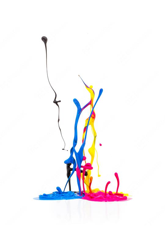 CMYK paint colors splashing  : Stock Photo or Stock Video Download rcfotostock photos, images and assets rcfotostock | RC Photo Stock.: