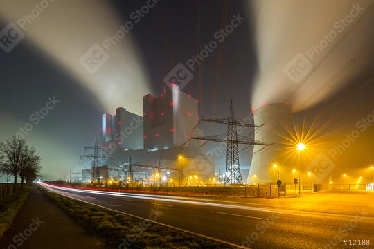coal power station at night  : Stock Photo or Stock Video Download rcfotostock photos, images and assets rcfotostock | RC Photo Stock.: