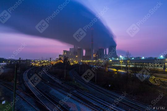 Coal-fired power plant at sunset  : Stock Photo or Stock Video Download rcfotostock photos, images and assets rcfotostock | RC Photo Stock.: