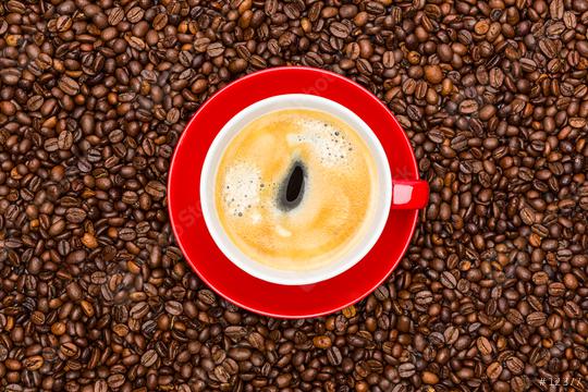 coffee cup on brown beans  : Stock Photo or Stock Video Download rcfotostock photos, images and assets rcfotostock | RC Photo Stock.: