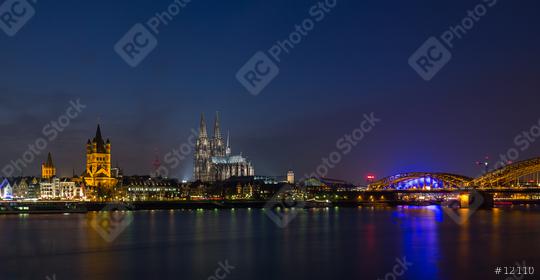 Cologne at night city panorama  : Stock Photo or Stock Video Download rcfotostock photos, images and assets rcfotostock | RC Photo Stock.: