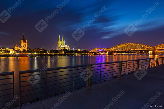 Cologne at night on the Deutz Rhine Avenue  : Stock Photo or Stock Video Download rcfotostock photos, images and assets rcfotostock | RC Photo Stock.: