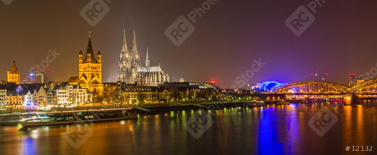 Cologne at night with Cathedral   : Stock Photo or Stock Video Download rcfotostock photos, images and assets rcfotostock | RC Photo Stock.: