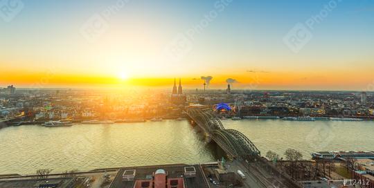 Cologne at sunset   : Stock Photo or Stock Video Download rcfotostock photos, images and assets rcfotostock | RC Photo Stock.: