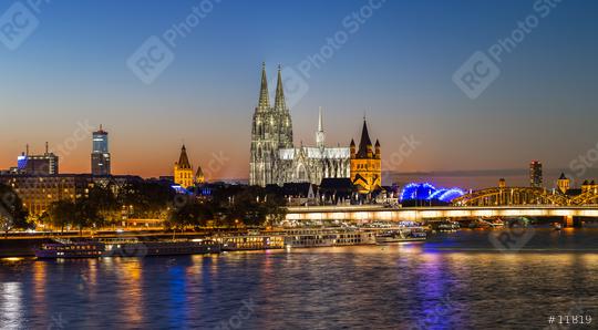 Cologne at sunset panorama  : Stock Photo or Stock Video Download rcfotostock photos, images and assets rcfotostock | RC Photo Stock.: