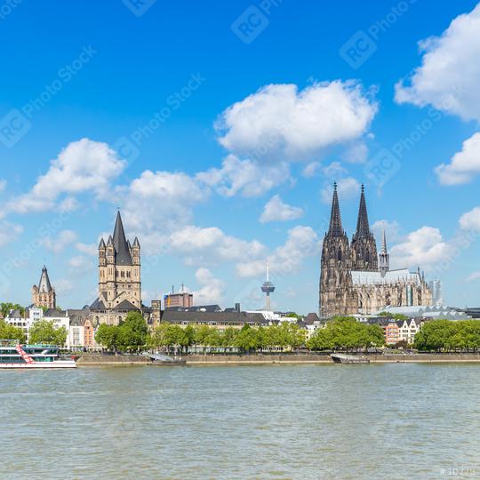 Cologne cathedral and groos st. martin church  : Stock Photo or Stock Video Download rcfotostock photos, images and assets rcfotostock | RC Photo Stock.: