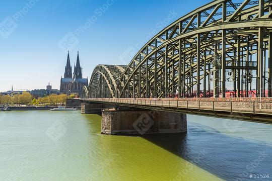 Cologne Cathedral and Hohenzollern bridge  : Stock Photo or Stock Video Download rcfotostock photos, images and assets rcfotostock | RC Photo Stock.: