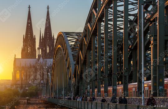 Cologne Cathedral and Hohenzollern Bridge  : Stock Photo or Stock Video Download rcfotostock photos, images and assets rcfotostock | RC Photo Stock.: