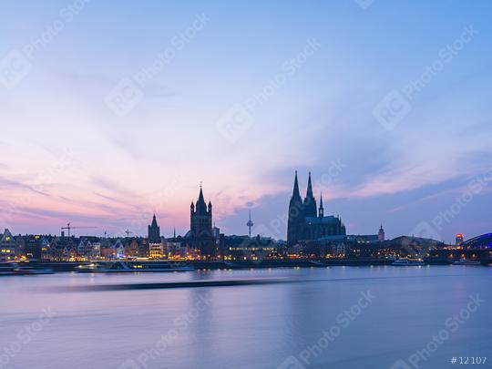 Cologne Cathedral at dusk   : Stock Photo or Stock Video Download rcfotostock photos, images and assets rcfotostock | RC Photo Stock.: