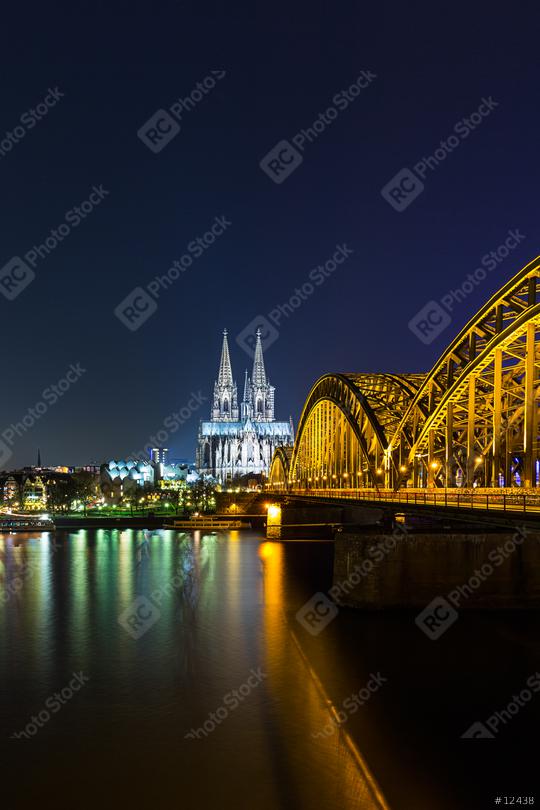 Cologne Cathedral at night   : Stock Photo or Stock Video Download rcfotostock photos, images and assets rcfotostock | RC Photo Stock.: