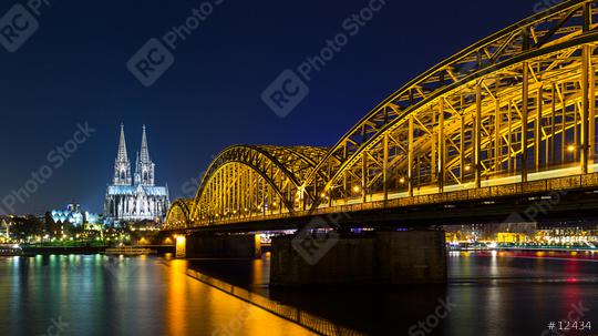 Cologne Cathedral at night  : Stock Photo or Stock Video Download rcfotostock photos, images and assets rcfotostock | RC Photo Stock.: