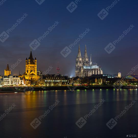 cologne cathedral at night in germany  : Stock Photo or Stock Video Download rcfotostock photos, images and assets rcfotostock | RC Photo Stock.:
