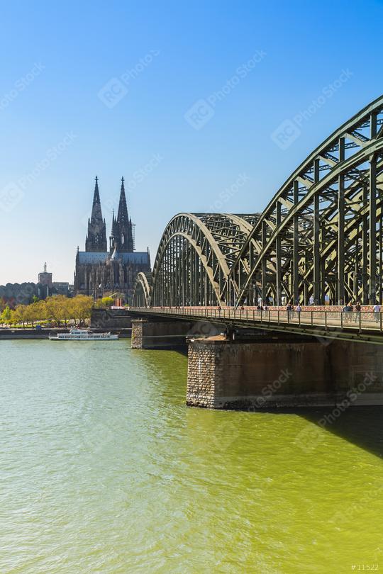 Cologne Cathedral at the rhine river in spring  : Stock Photo or Stock Video Download rcfotostock photos, images and assets rcfotostock | RC Photo Stock.: