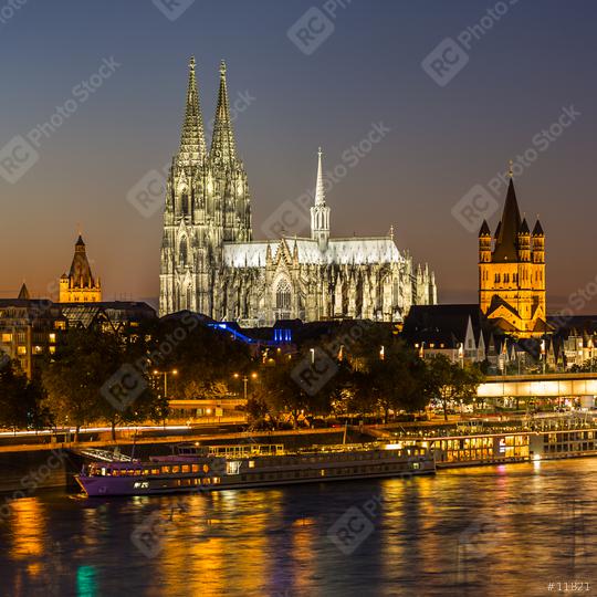 Cologne Cathedral (Dom) at sunset  : Stock Photo or Stock Video Download rcfotostock photos, images and assets rcfotostock | RC Photo Stock.: