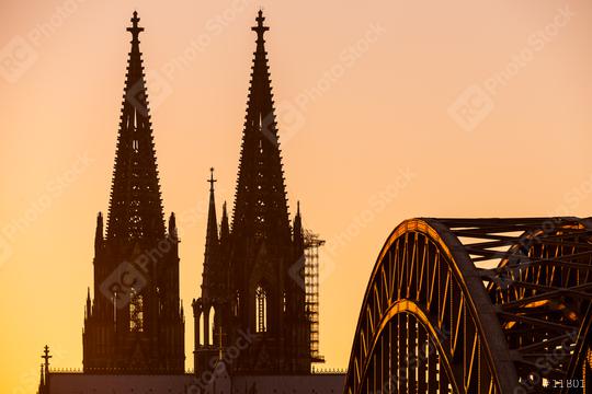 Cologne Cathedral silhouette  : Stock Photo or Stock Video Download rcfotostock photos, images and assets rcfotostock | RC Photo Stock.: