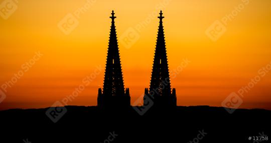 Cologne Cathedral tops silhouette  : Stock Photo or Stock Video Download rcfotostock photos, images and assets rcfotostock | RC Photo Stock.: