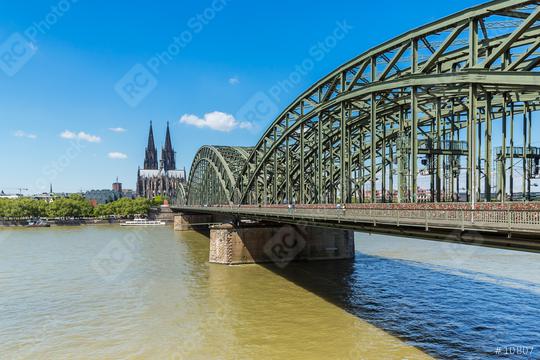 Cologne cathedral with Hohenzollern bridge  : Stock Photo or Stock Video Download rcfotostock photos, images and assets rcfotostock | RC Photo Stock.: