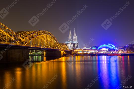cologne cathedral with Hohenzollern bridge  : Stock Photo or Stock Video Download rcfotostock photos, images and assets rcfotostock | RC Photo Stock.: