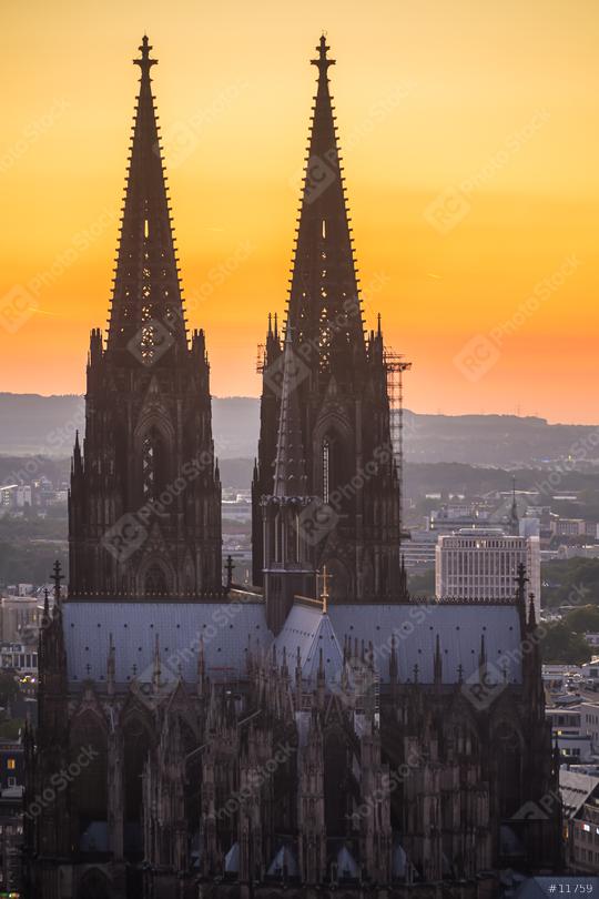 Cologne Cathedral (World Heritage) at sunset  : Stock Photo or Stock Video Download rcfotostock photos, images and assets rcfotostock | RC Photo Stock.: