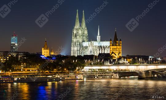 Cologne city at night with Cathedral  : Stock Photo or Stock Video Download rcfotostock photos, images and assets rcfotostock | RC Photo Stock.:
