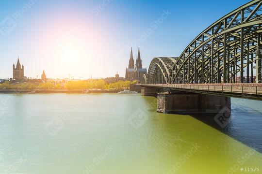 Cologne city at summer with cathedral and Hohenzollern bridge  : Stock Photo or Stock Video Download rcfotostock photos, images and assets rcfotostock | RC Photo Stock.: