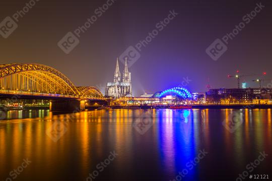 Cologne city panorama at night  : Stock Photo or Stock Video Download rcfotostock photos, images and assets rcfotostock | RC Photo Stock.: