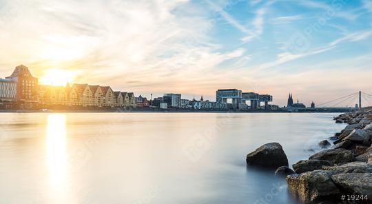 Cologne city panorama with cathedral and crane houses at sunset  : Stock Photo or Stock Video Download rcfotostock photos, images and assets rcfotostock | RC Photo Stock.: