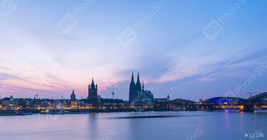 Cologne city Skyline at dusk   : Stock Photo or Stock Video Download rcfotostock photos, images and assets rcfotostock | RC Photo Stock.:
