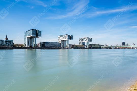 Cologne City Skyline with Crane Houses   : Stock Photo or Stock Video Download rcfotostock photos, images and assets rcfotostock | RC Photo Stock.: