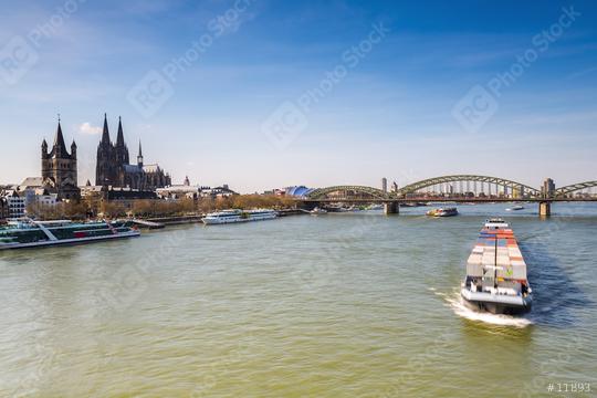 Cologne City with Cathedral and Hohenzollern bridge  : Stock Photo or Stock Video Download rcfotostock photos, images and assets rcfotostock | RC-Photo-Stock.: