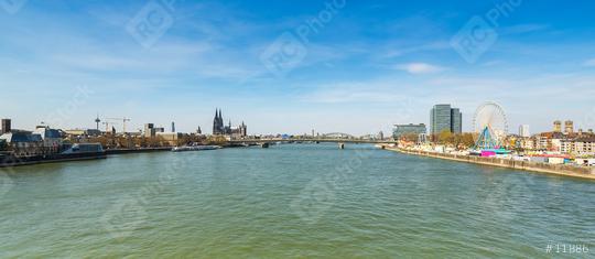 Cologne City with rhine funfair	  : Stock Photo or Stock Video Download rcfotostock photos, images and assets rcfotostock | RC Photo Stock.: