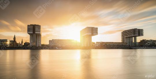Cologne Crane Houses at Sunset  : Stock Photo or Stock Video Download rcfotostock photos, images and assets rcfotostock | RC Photo Stock.: