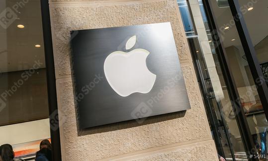 COLOGNE, GERMANY OCTOBER, 2017: Apple sign on the Apple store. Apple Inc. is an American multinational technology company in Cupertino, California  : Stock Photo or Stock Video Download rcfotostock photos, images and assets rcfotostock | RC Photo Stock.:
