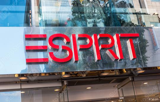 COLOGNE, GERMANY OCTOBER, 2017: Esprit logo on a store front. Esprit is a manufacturer of clothing, footwear, accessories, jewellery and housewares under the Esprit label.  : Stock Photo or Stock Video Download rcfotostock photos, images and assets rcfotostock | RC Photo Stock.: