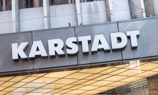 COLOGNE, GERMANY OCTOBER, 2017: Karstadt Store Logo. Founded in 1881 in wismar, it is a German department store chain whose headquarters are in Essen.  : Stock Photo or Stock Video Download rcfotostock photos, images and assets rcfotostock | RC Photo Stock.: