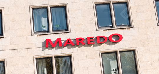 COLOGNE, GERMANY OCTOBER, 2017: logo of the brand "Maredo", Berlin. Maredo ist a  Steakhouse Restaurant founded 1973 in Berlin.   : Stock Photo or Stock Video Download rcfotostock photos, images and assets rcfotostock | RC Photo Stock.: